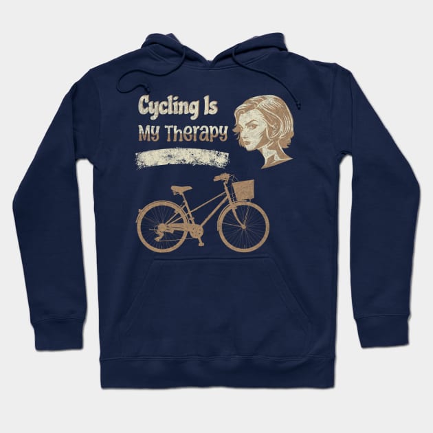 Cycling Therapy Woman T-shirt Hoodie by With Own Style